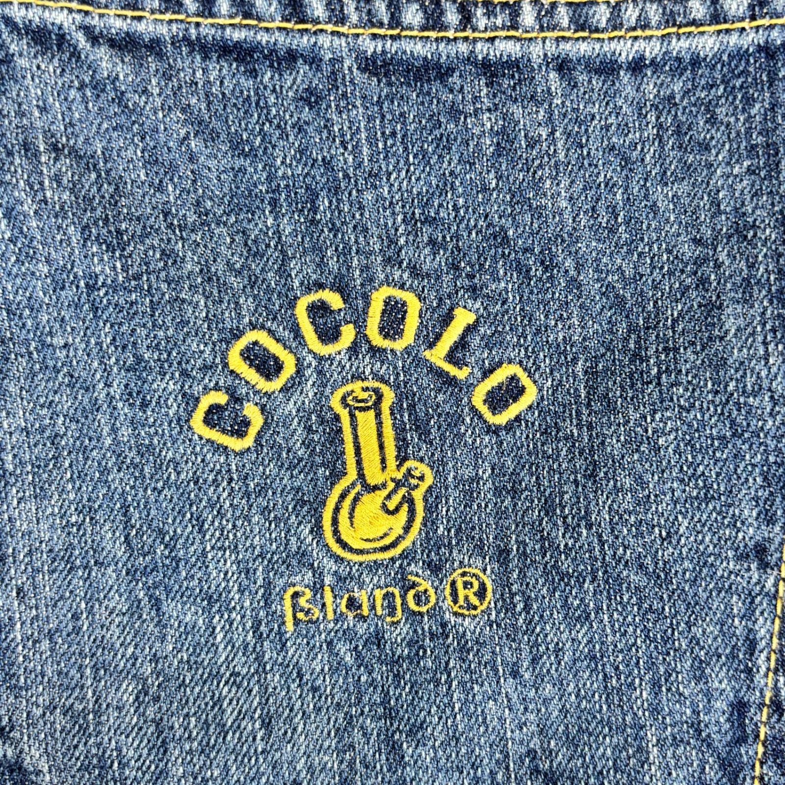 COCOLO BLAND ココロブランド デニム ジーンズ 刺繍ロゴ ブルー 38