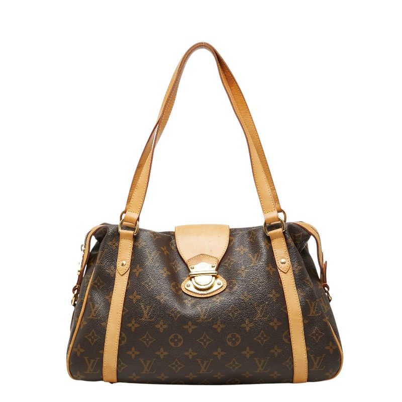ルイ ヴィトン モノグラム ストレーザPM ハンドバッグ ショルダーバッグ M51186 ブラウン PVC レザー レディース LOUIS VUITTON【1-0280361】