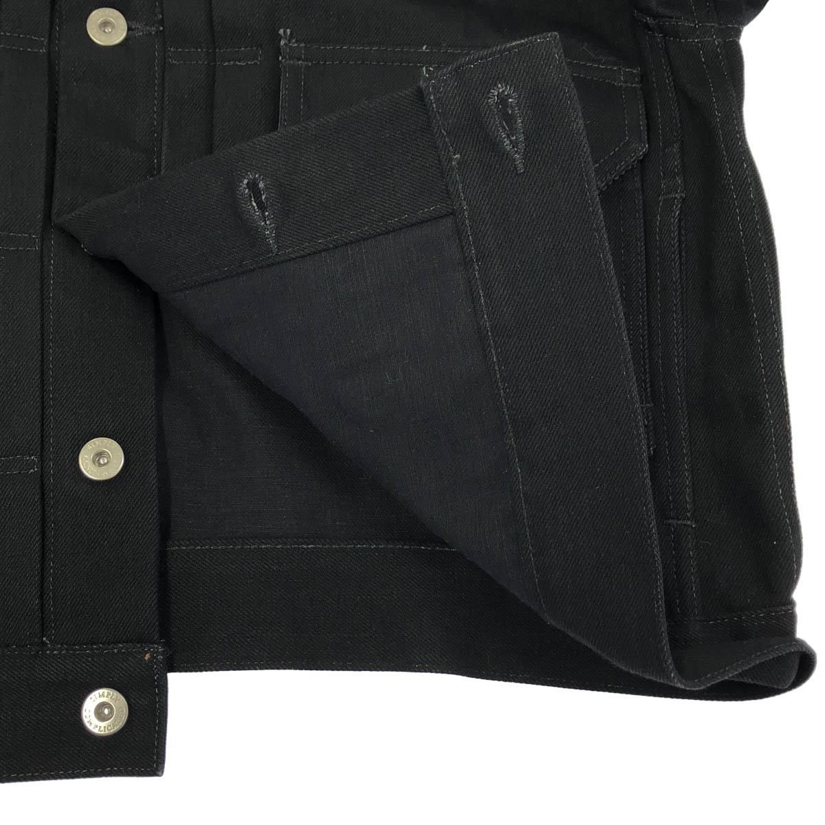 SimplyComplicated シンプリーコンプリケイテッド 25AW BF TYPE-Ⅱ JACKET レザーカラーデニムジャケット 25FW6002 ブラック 2 SimplyComplicated シンプリーコンプリケイテッド 25AW BF TYPE-Ⅱ