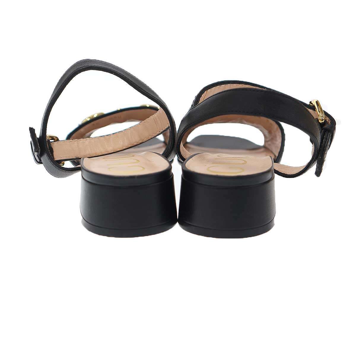GUCCI グッチ ホースビット ストラップサンダル 655413 ブラック 36