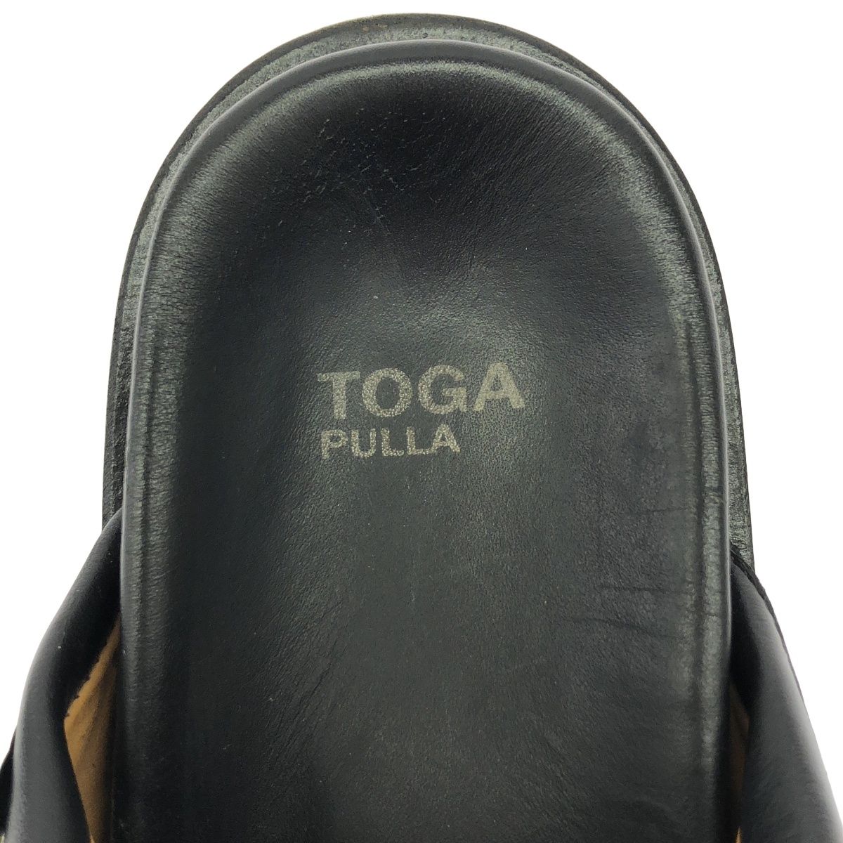 TOGA PULLA トーガ プルラ クロス タルパーツ サンダル 1120G ブラック