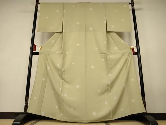 平和屋着物＊夏物　小紋　勝虫　丸文　蛍暈し　逸品　AABK4099jd