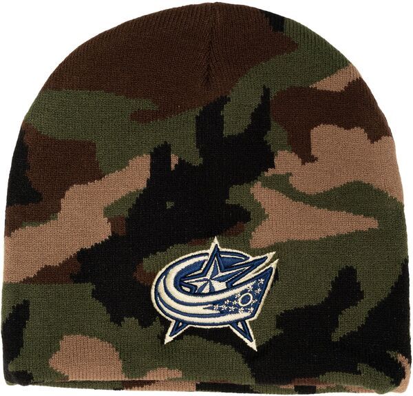 ミッチェルネス レディース アクセサリー 帽子 ニット ジャケット Mitchell Ness Adult Columbus Blue Jackets Camo Hidden Knit Beanie
