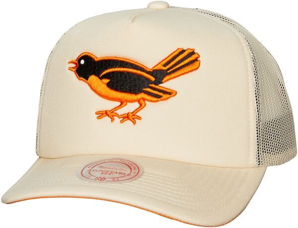 ミッチェルネス メンズ アクセサリー 帽子 Mitchell Ness Adult Baltimore Orioles Whitevergreen Trucker Hat NoColor ホワイト