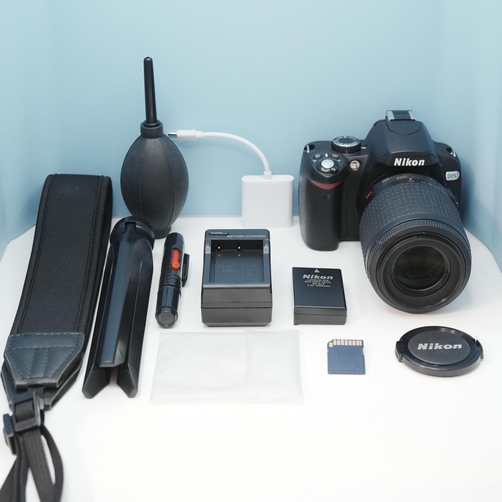 Nikon D60 一眼レフ スマホ転送OK フルセット 極美品 a6627 - メルカリ