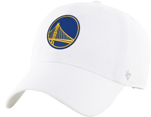 フォーティーセブン メンズ アクセサリー 帽子 ロゴ 47 Adult Golden State Warriors White Logo Clean Up Adjustable Hat NoColor