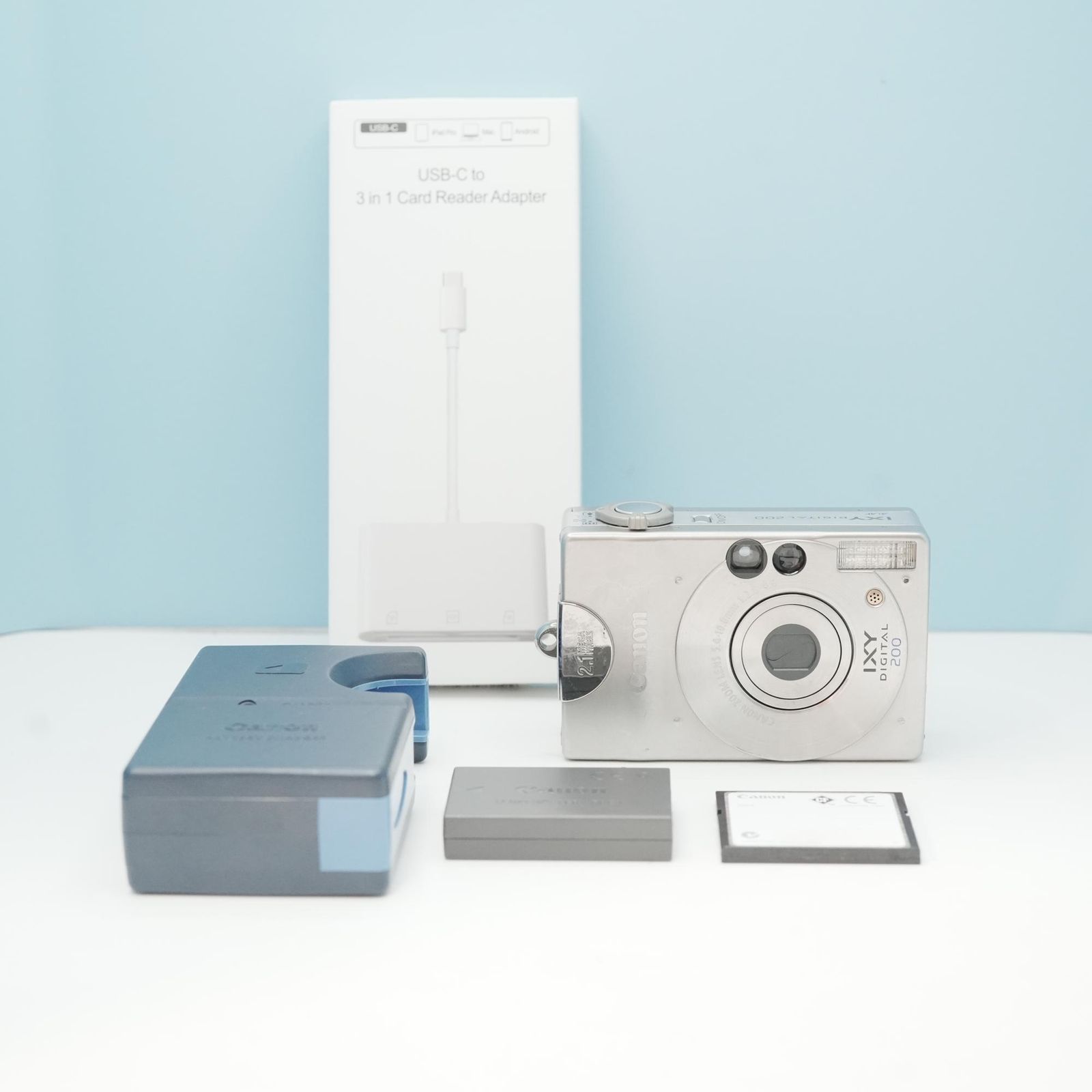 Canon IXY DIGITAL 200 デジカメ スマホ転送OK フルセット a6870