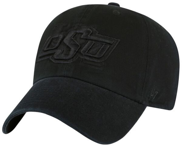フォーティーセブン メンズ アクセサリー 帽子 47 Adult Oklahoma State Cowboys Black 2Tone Foundational Clean Up Adjustable