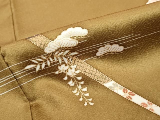 平和屋着物○訪問着 草花文 金彩 正絹 逸品 DABI2838ud - メルカリ