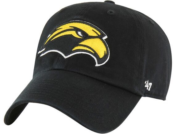 フォーティーセブン メンズ アクセサリー 帽子 47 Adult Southern Miss Golden Eagles Black Primary Clean Up Adjustable Hat N