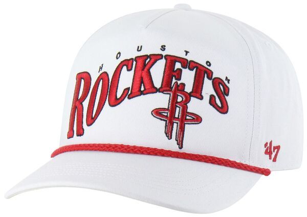 フォーティーセブン メンズ アクセサリー 帽子 グラフィック 47 Adult Houston Rockets White Graphic Wave Hitch Adjustable Hat NoCo