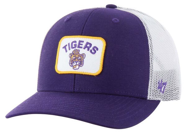 フォーティーセブン メンズ アクセサリー 帽子 ヴィンテージ 47 Mens LSU Tigers Purple Vintage Novak Trucker Adjustable Hat NoColo