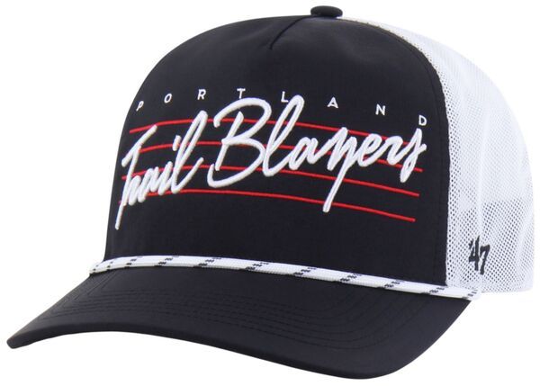 フォーティーセブン レディース アクセサリー 帽子 ダウン ブレザー 47 Adult Portland Trail Blazers Black Brrr Downburst Hitch Adjust