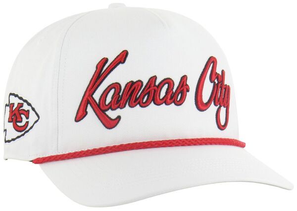フォーティーセブン レディース アクセサリー 帽子 47 Adult Kansas City Chiefs White Overhand Hitch Adjustable Hat NoColor ホワ