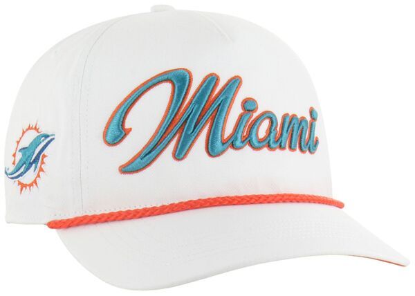 フォーティーセブン メンズ アクセサリー 帽子 47 Adult Miami Dolphins White Overhand Hitch Adjustable Hat NoColor ホワイト