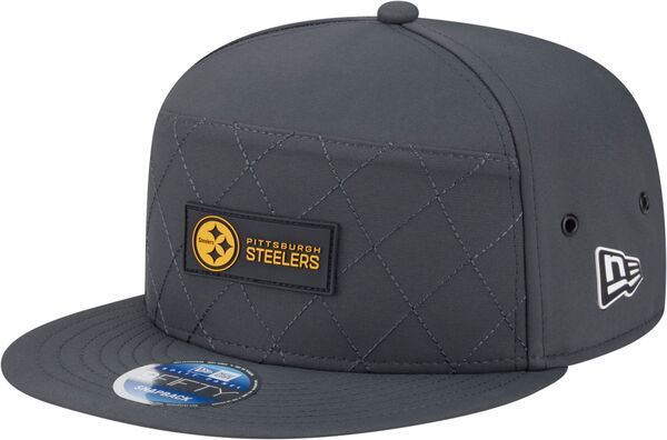 ニューエラ メンズ アクセサリー 帽子 Tシャツ New Eradult Pittsburgh Steelers Charcoal Sideline 9Fifty Adjustable Snapbac