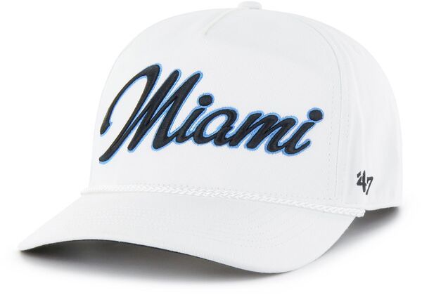 フォーティーセブン レディース アクセサリー 帽子 47 Adult Miami Marlins White Overhand Hitch Adjustable Hat NoColor ホワイト