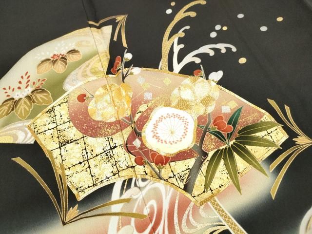 振袖 松竹梅 豪華正絹振袖 金彩 158センチ