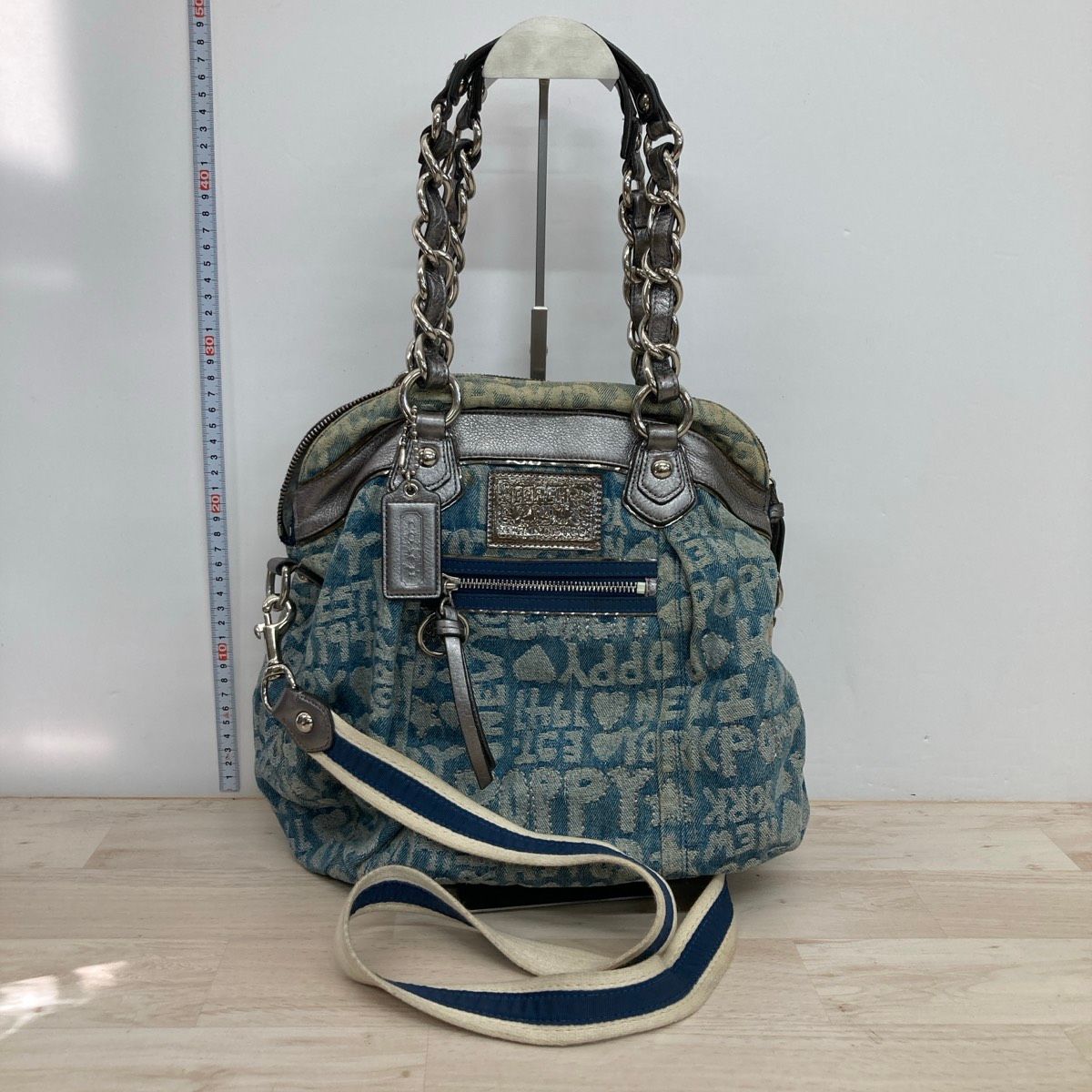 COACH コーチ ポピー 2way ハンドバッグ/ショルダーバッグ デニム風