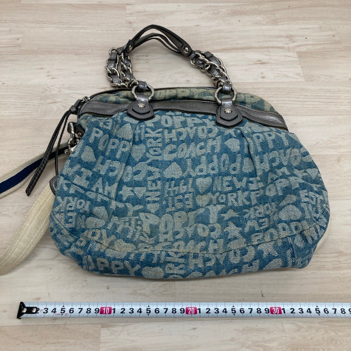 COACH コーチ ポピー 2way ハンドバッグ/ショルダーバッグ デニム風