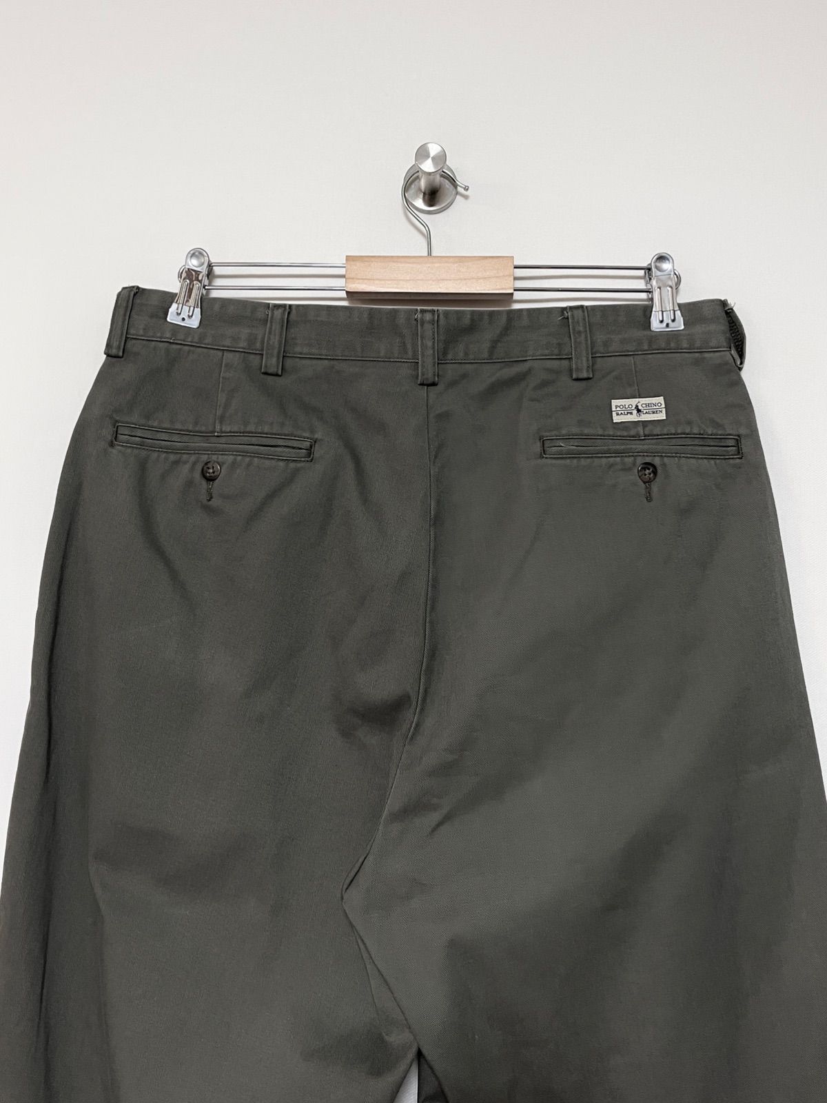 Polo RALPH LAUREN】90s ANDREW 2タックチノパンツ W34 L29 カーキ