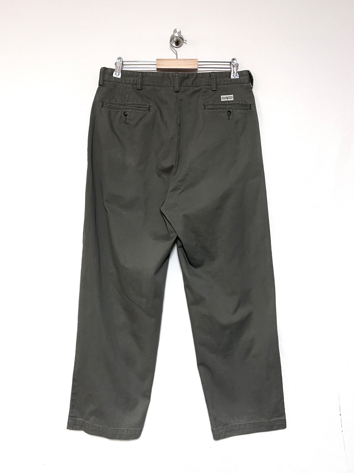 Polo RALPH LAUREN】90s ANDREW 2タックチノパンツ W34 L29 カーキ