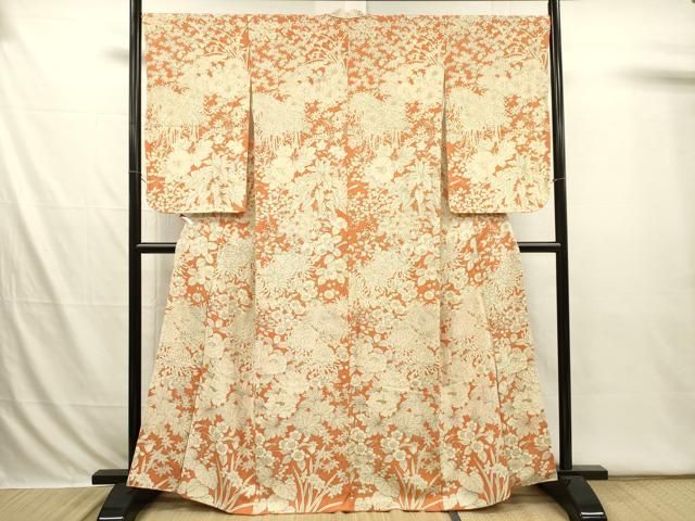 平和屋着物□訪問着 草花文 牡丹 金彩 正絹 逸品 DABI3677ya - メルカリ