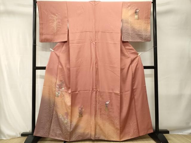 平和屋着物□極上 訪問着 霞文 暈し染め 金彩 逸品 DZAB1150kh5 暈