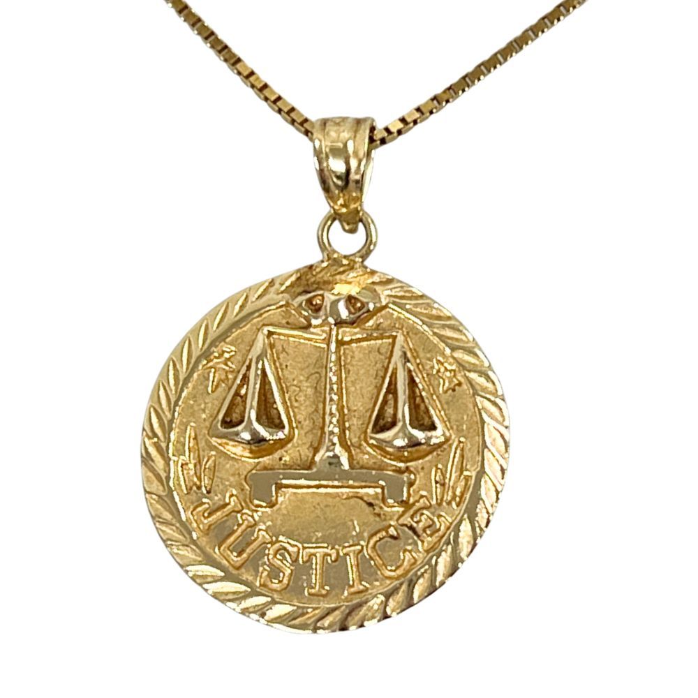 SUPREME シュプリーム Justice 14K ゴールドペンダント ネックレス