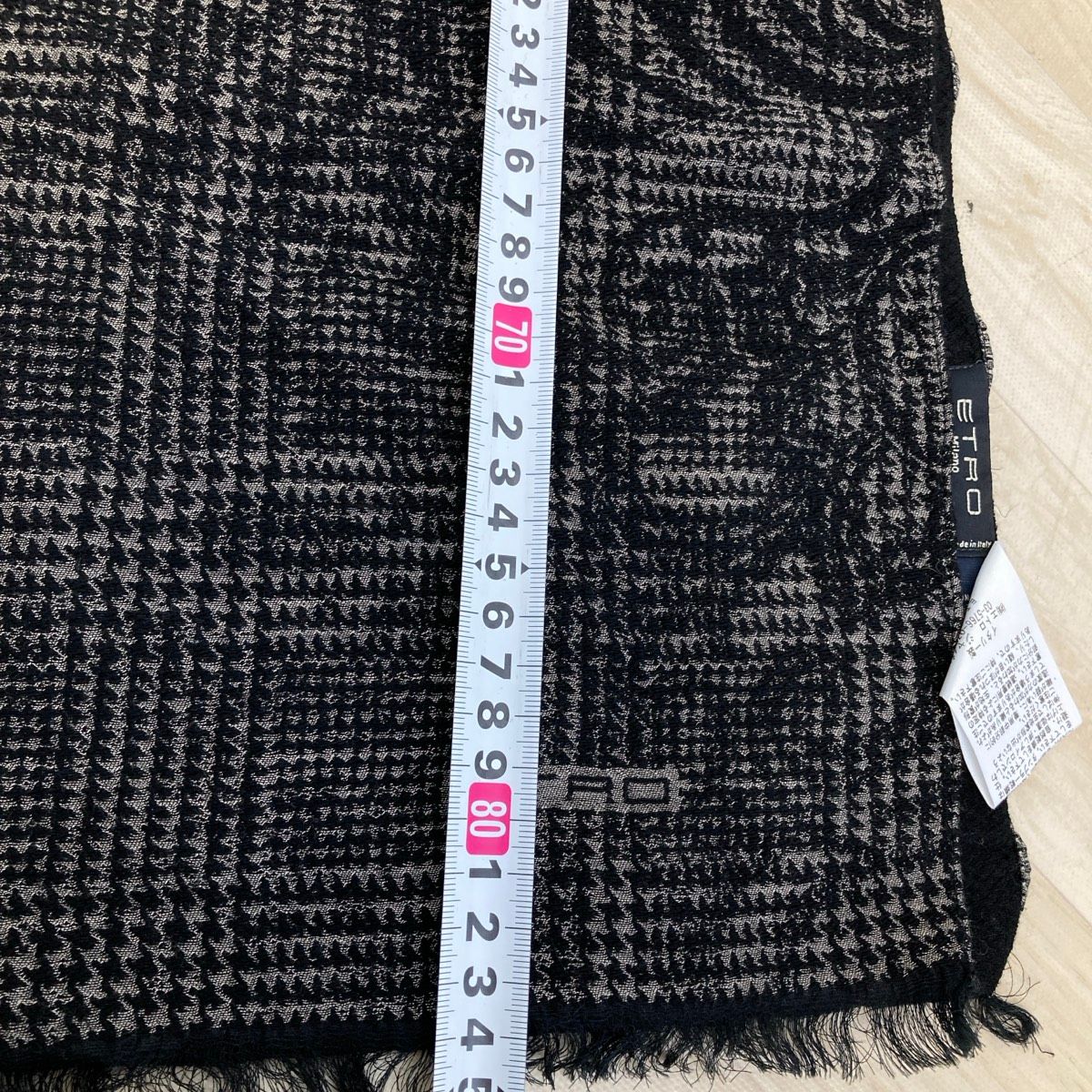 美品 ETRO/エトロ ストール/ショール ペイズリー柄 グレンチェック柄
