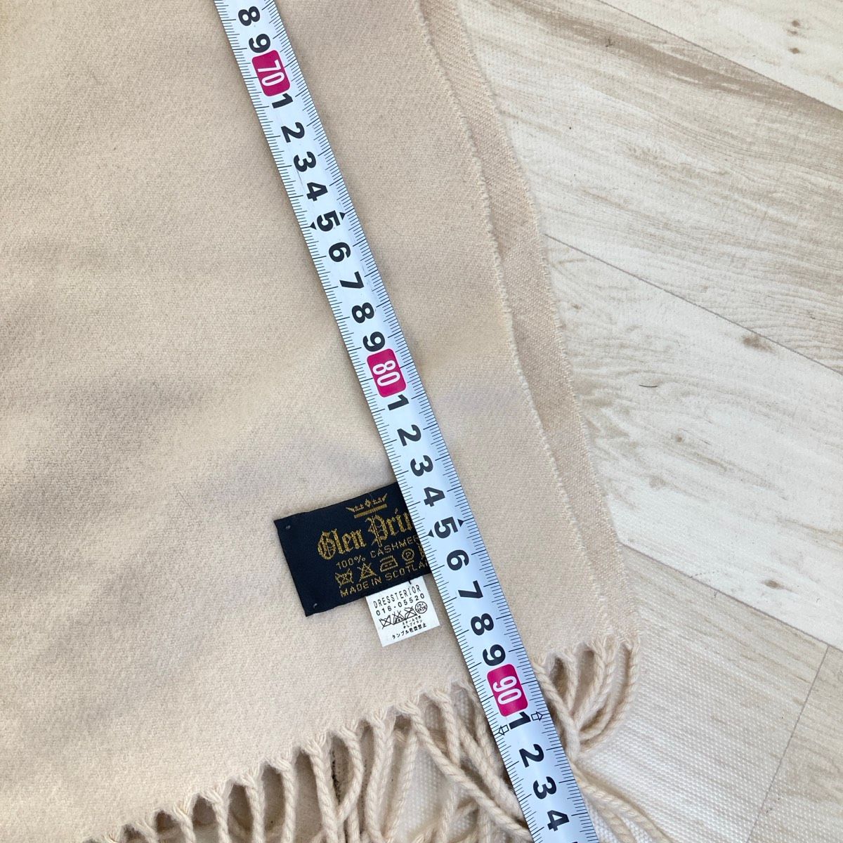 Glen Prince 100%カシミヤ ストール ベージュ 送料込み Glen Prince