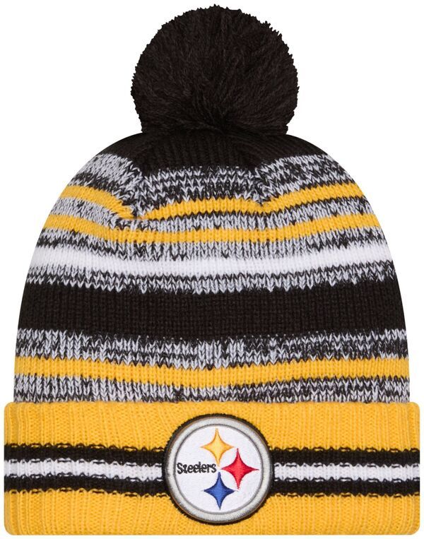 ニューエラ レディース アクセサリー 帽子 Tシャツ ニット New Eradult Pittsburgh Steelers Black Cheer Knit Hat NoColor ブラック