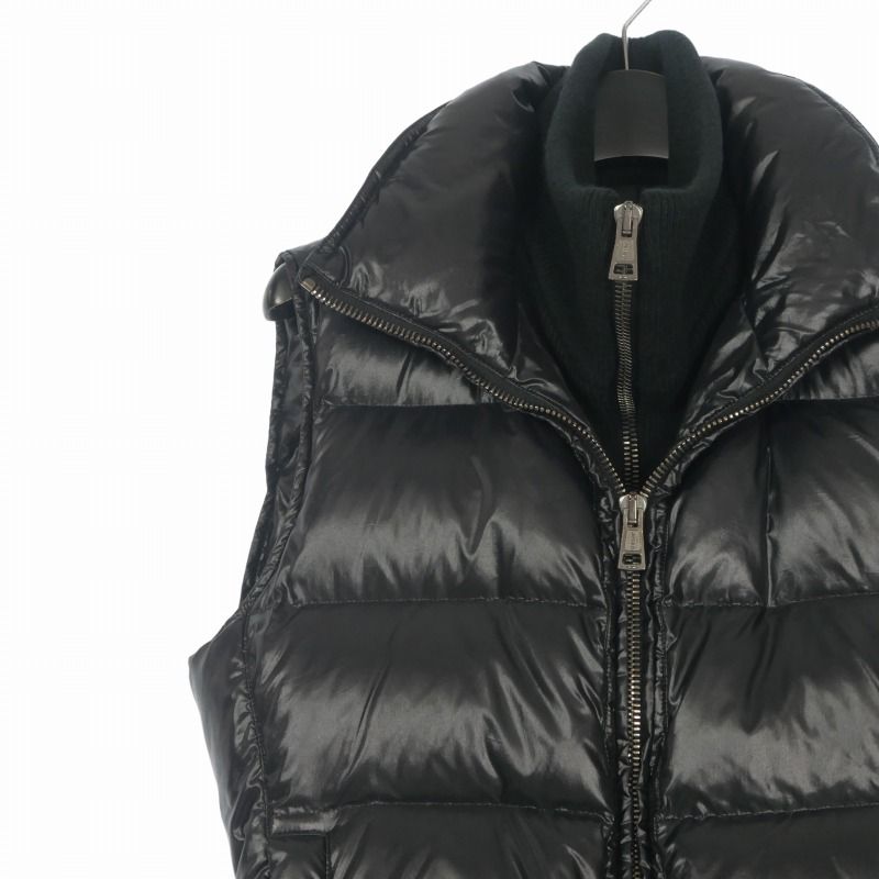 エーケーエム AKM shiny nylon border-ski down vest レイヤード