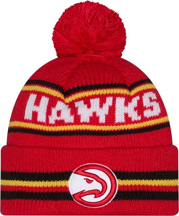 ニューエラ レディース アクセサリー 帽子 ニット New Eradult Atlanta Hawks Red Classic Pom Cuffed Knit Beanie NoColor レッド
