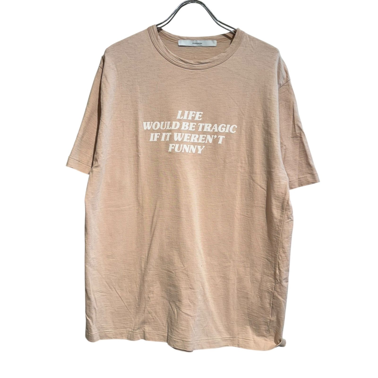 FRAMeWORK (フレームワーク) Tシャツ ベージュ ONE SIZE - メルカリ