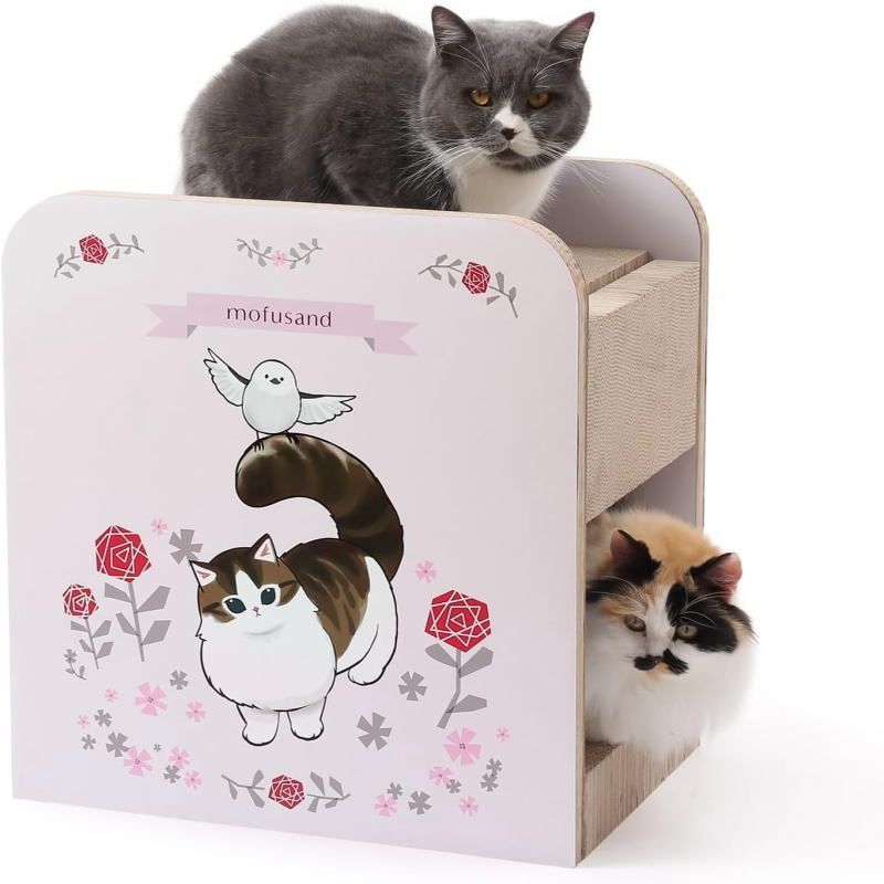 猫用 【猫壱】【mofusand】バリバリダイカット（猫の隠れ家） 爪とぎ　つめとぎ　交換　大型サイズ