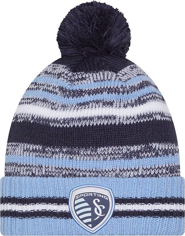 ニューエラ メンズ アクセサリー 帽子 ニット ロゴ New Eradult Sporting Kansas City Navy Team Logo 25 Cheer Knit Hat NoColor