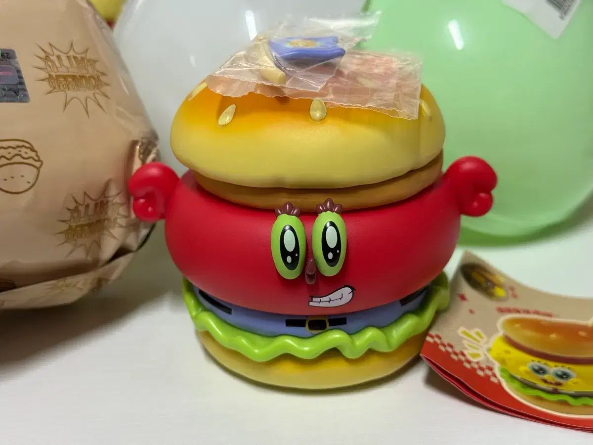 bob esponja hamburguesa estado de ánimo cangrejo ligero figura de cangrejo