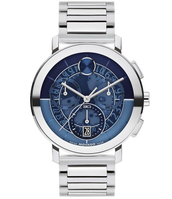 モバド レディース アクセサリー 腕時計 Tシャツ Movado Mens Bold Evolution 20 Quartz Chronograph Stainlessteel Watch Silve