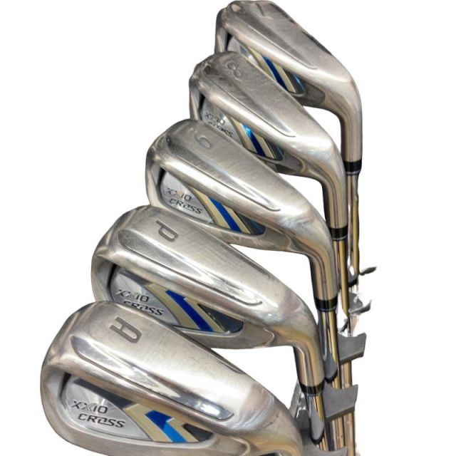 【中古】 ダンロップ XXIO CROSS(2021) 5S アイアンセット IR 純正特注シャフト (フレックスX) メンズ 男性用 右利き 右用 Cランク ゴルフクラブ