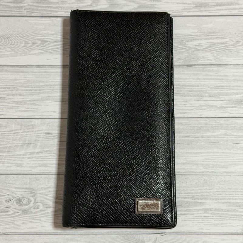 DOLCE&GABBANA ドルチェ＆ガッバーナ 長財布 ブラック レザー ロゴ