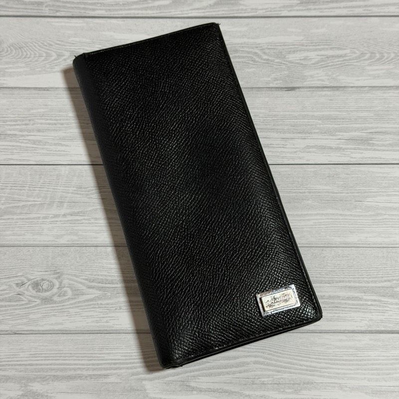 DOLCE&GABBANA ドルチェ＆ガッバーナ 長財布 ブラック レザー ロゴ