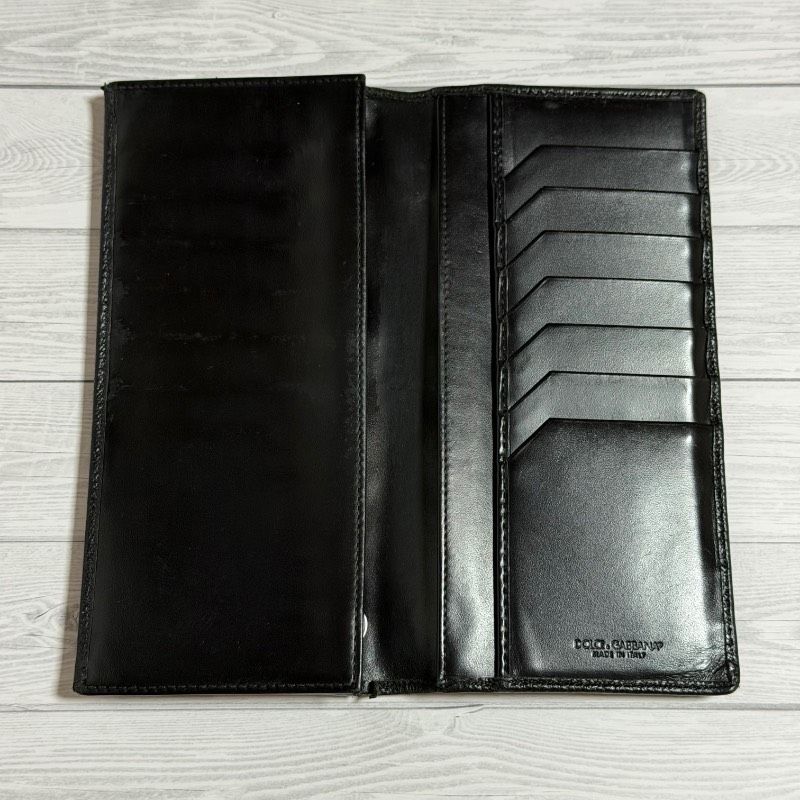 DOLCE&GABBANA ドルチェ＆ガッバーナ 長財布 ブラック レザー ロゴ