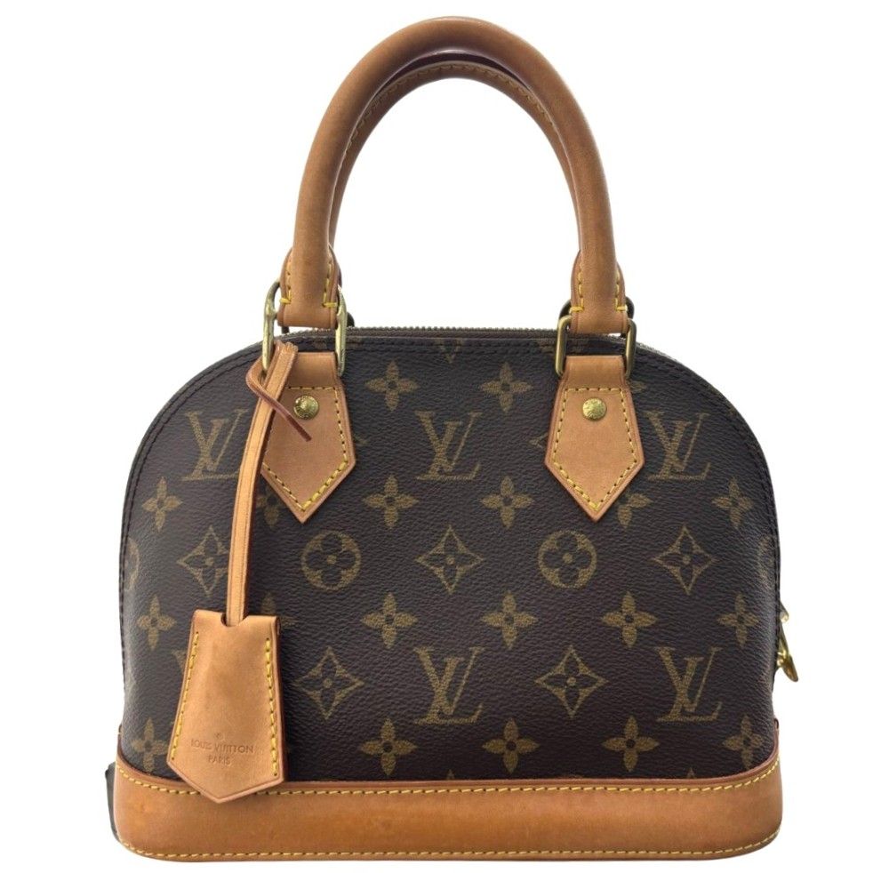 ルイヴィトン M53152 アルマBB モノグラム RFID内蔵 PVC レザー ブラウン ゴールド金具 レディース LOUIS VUITTON ハンドバッグ