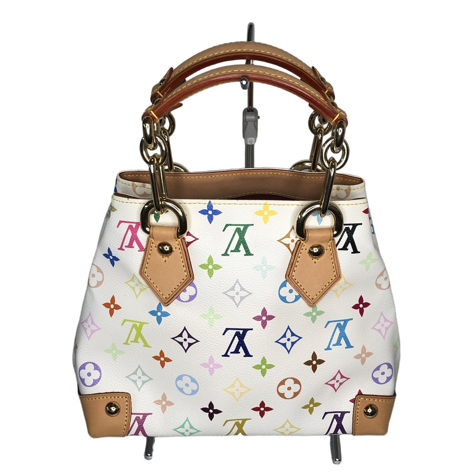Louis Vuitton ルイヴィトン マルチカラー オードラ ハンドバッグ M40047 ホワイト レディース 中古 良好 T11432181