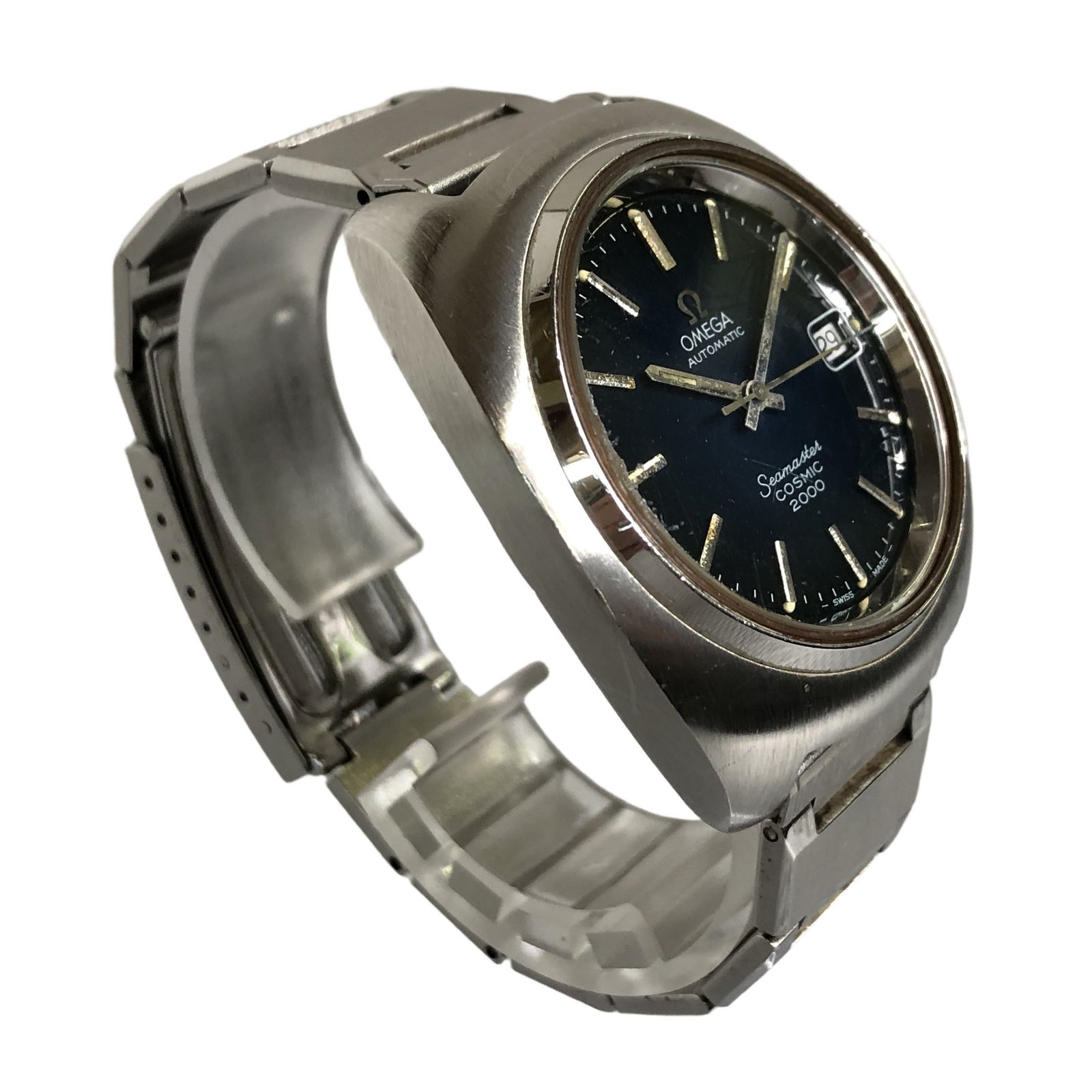 OMEGA オメガ シーマスター コスミック 2000 自動巻き 青文字盤 腕時計