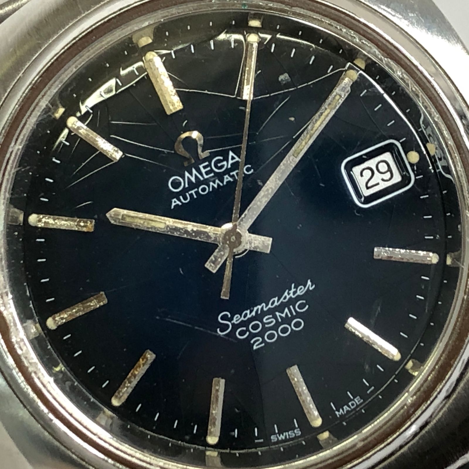 OMEGA オメガ シーマスター コスミック 2000 自動巻き 青文字盤 腕時計