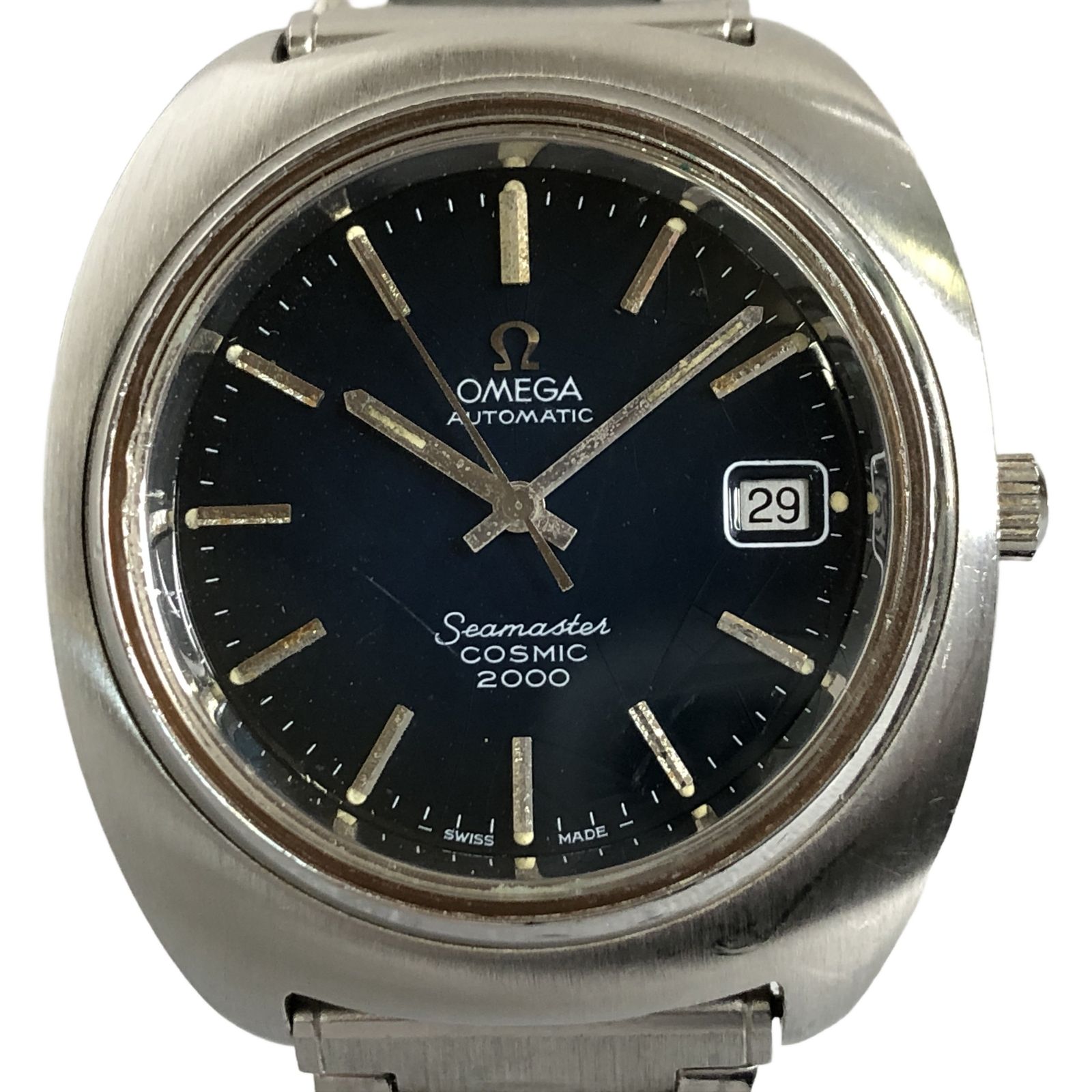 OMEGA オメガ シーマスター コスミック 2000 自動巻き 青文字盤 腕時計