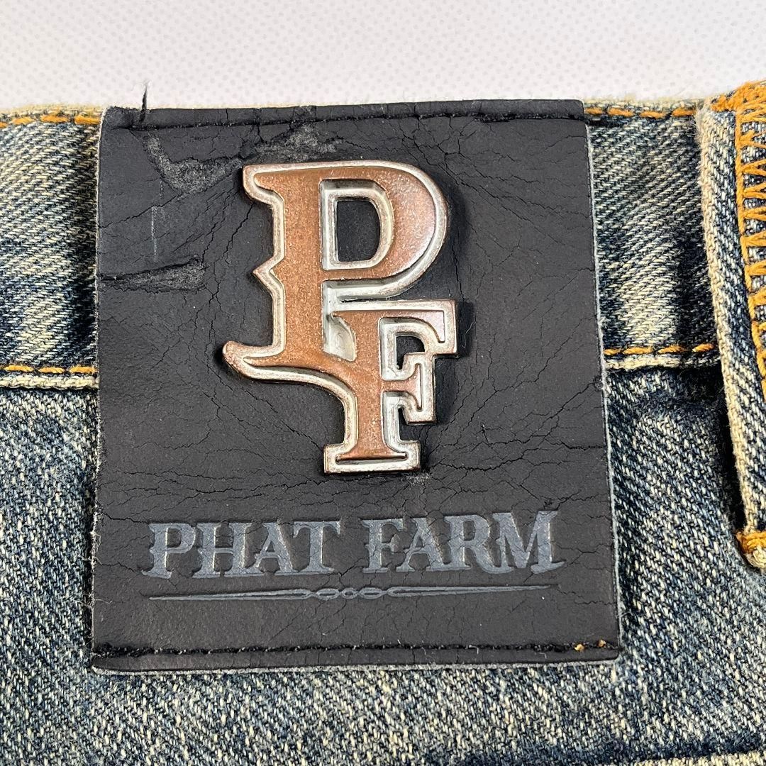00s PHAT FARM ワイド バギーパンツ デニム W38 Y2K B系 - メルカリ