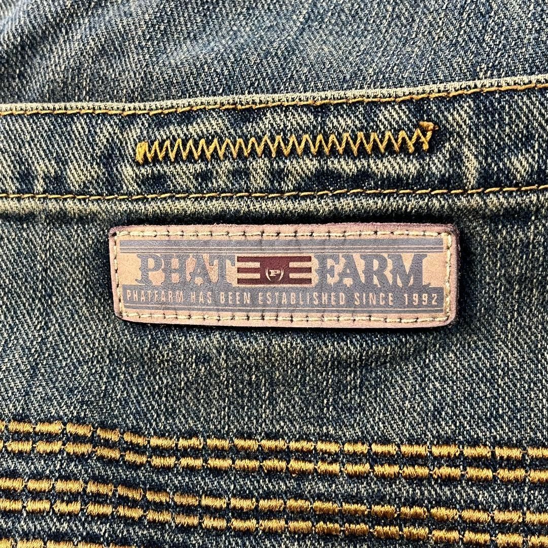 00s PHAT FARM ワイド バギーパンツ デニム W38 Y2K B系 - メルカリ